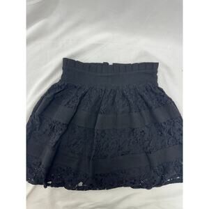 Loveculture Black A-Line Lace Skirt M